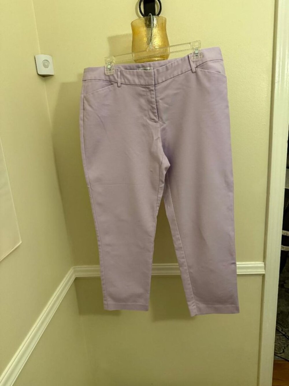 LIZ CLAIBORNE EMMA LAVENDER SLIM ANKLE PANTS 14